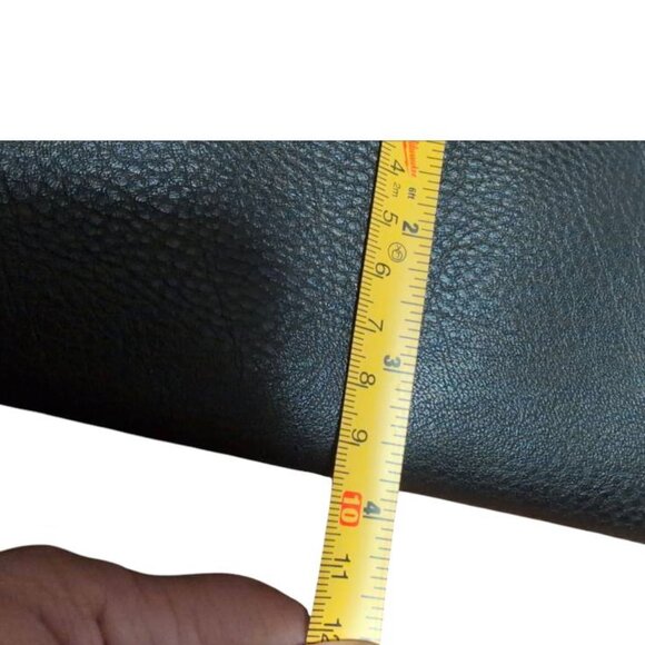 Roots Wallet Black Leather Tri Fold Clutch Pebbled Snap Wallet zip Coin Pouch - Picture 4 of 5